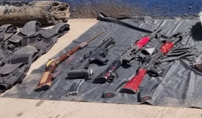 Guardia Nacional decomisa armas en Zacatecas