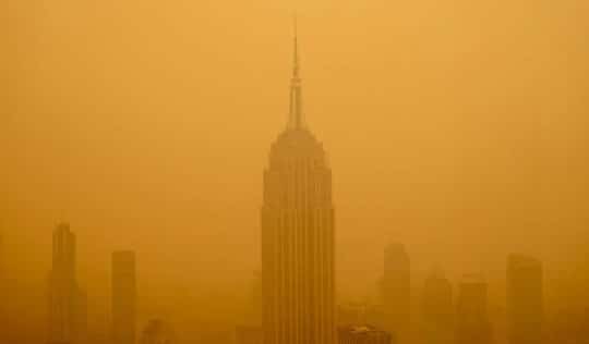 Humo de incendios en Estados Unidos