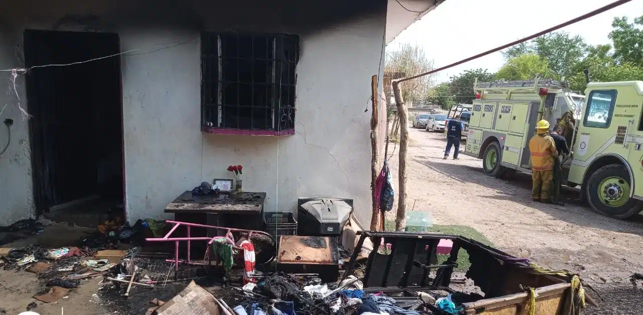Incendio colonia Amistad en Culiacán