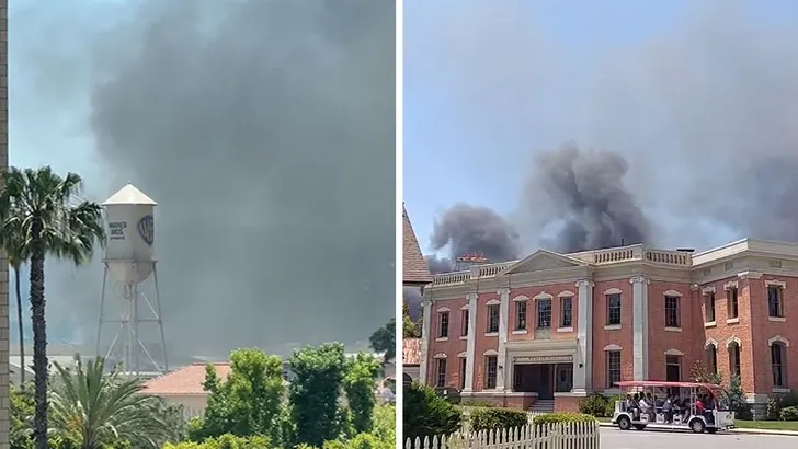 El incendio de los estudios de Warner Bros en Burbank generó una columna de humo que fue visible para toda personas cerca del área
