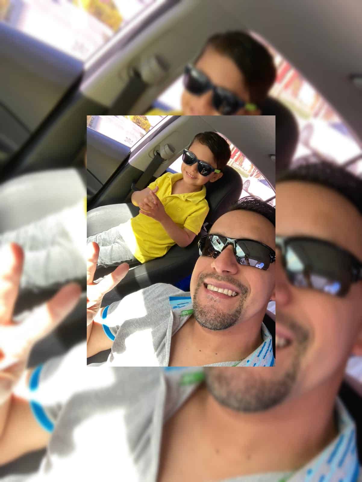 Javier con su hijo Javiercito