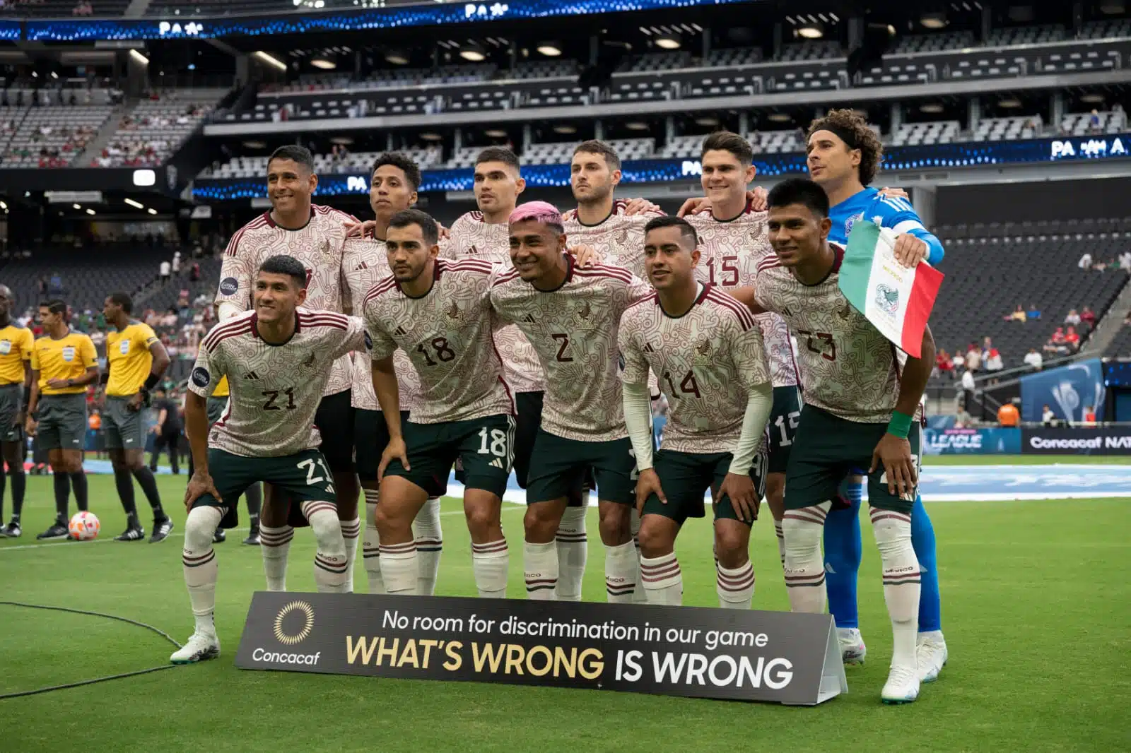 La onceava tricolor jugadores de la selección mexicana tras partido de la Concacaf