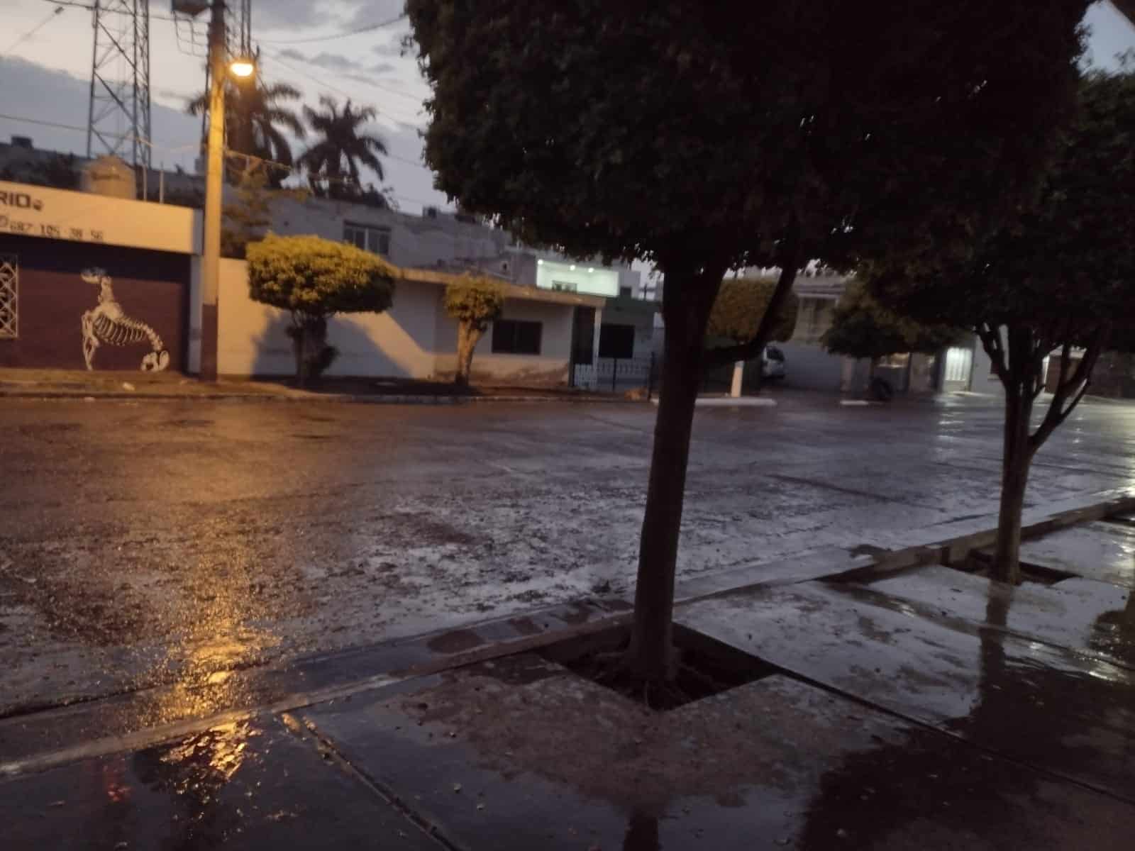 Lluvia en la ciudad de Guasave