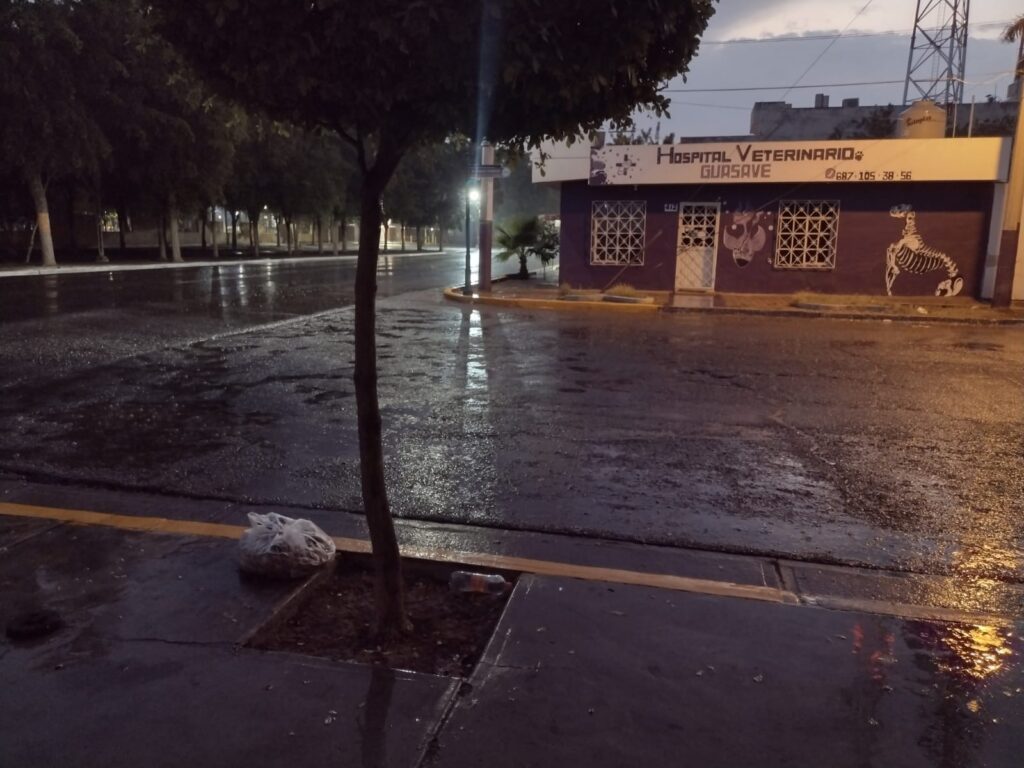 Lluvias en la ciudad de Guasave