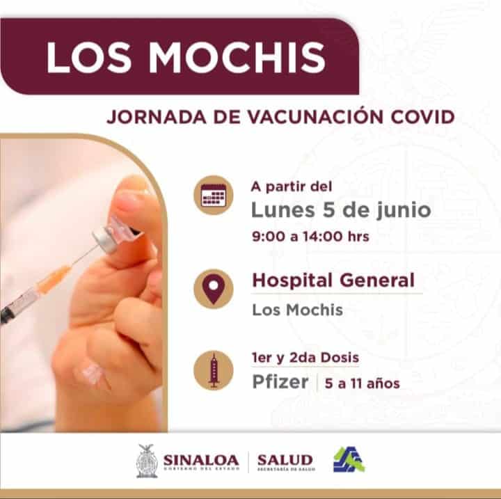 ¡También en Hospital General de Los Mochis! Inicia vacunación COVID a niños de 5 a 11 años
