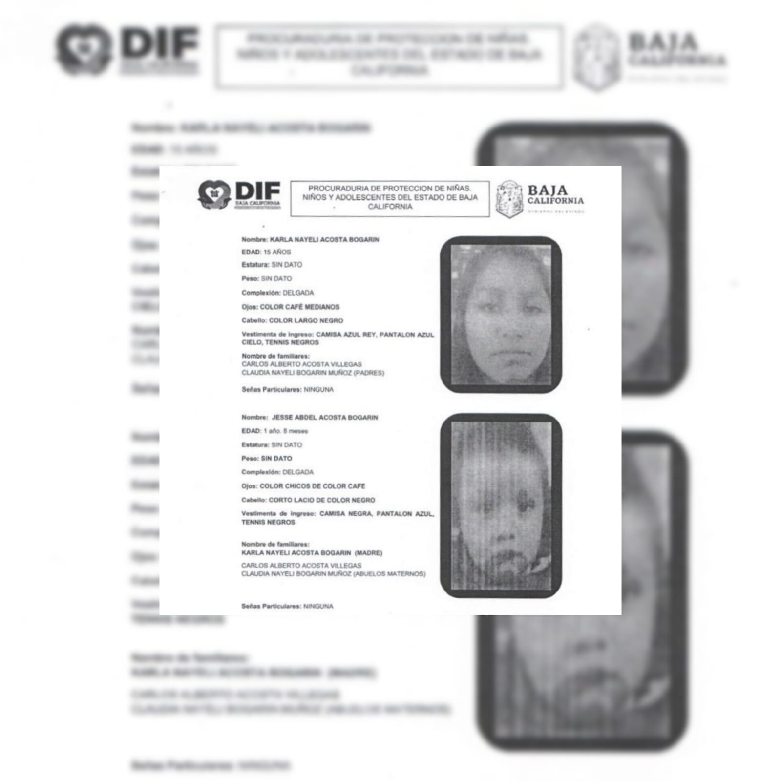 Imagen de dos menores que están en resguardo en el DIF de Tijuana