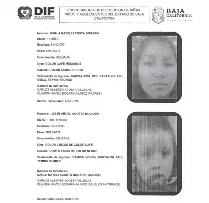 Imagen de dos menores que están en resguardo en el DIF de Tijuana
