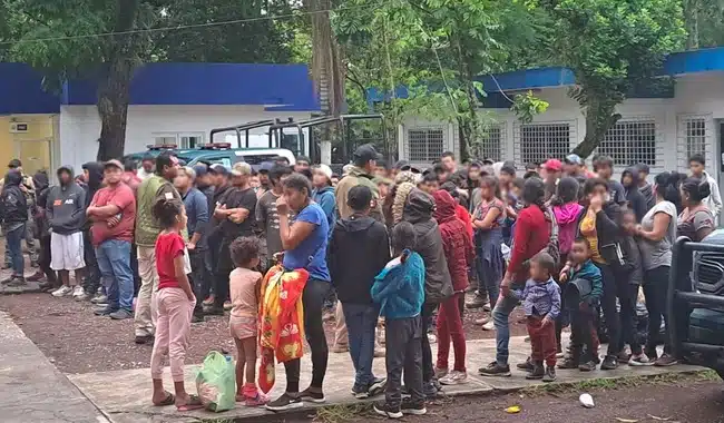 Migrantes rescatados en Veracruz