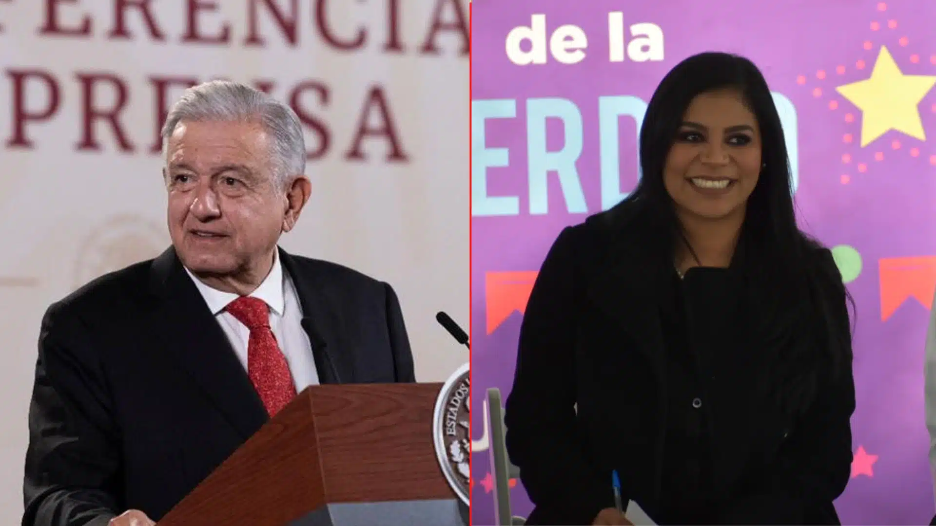 Monserrat Caballero y AMLO