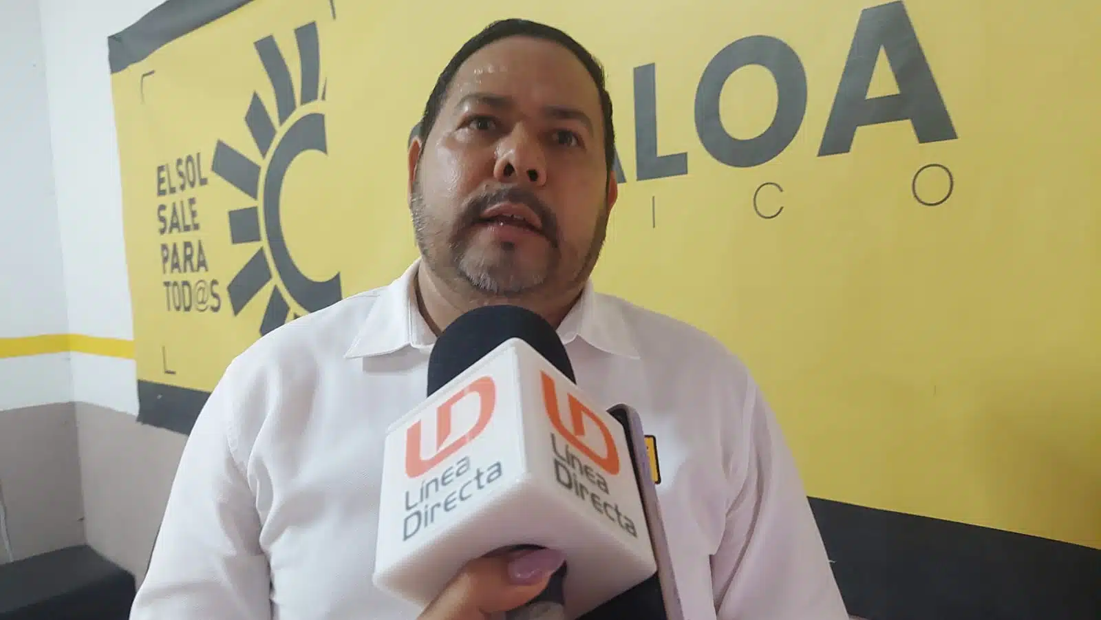 Oner Lazcano López presidente del PRD en Sinaloa en entrevista
