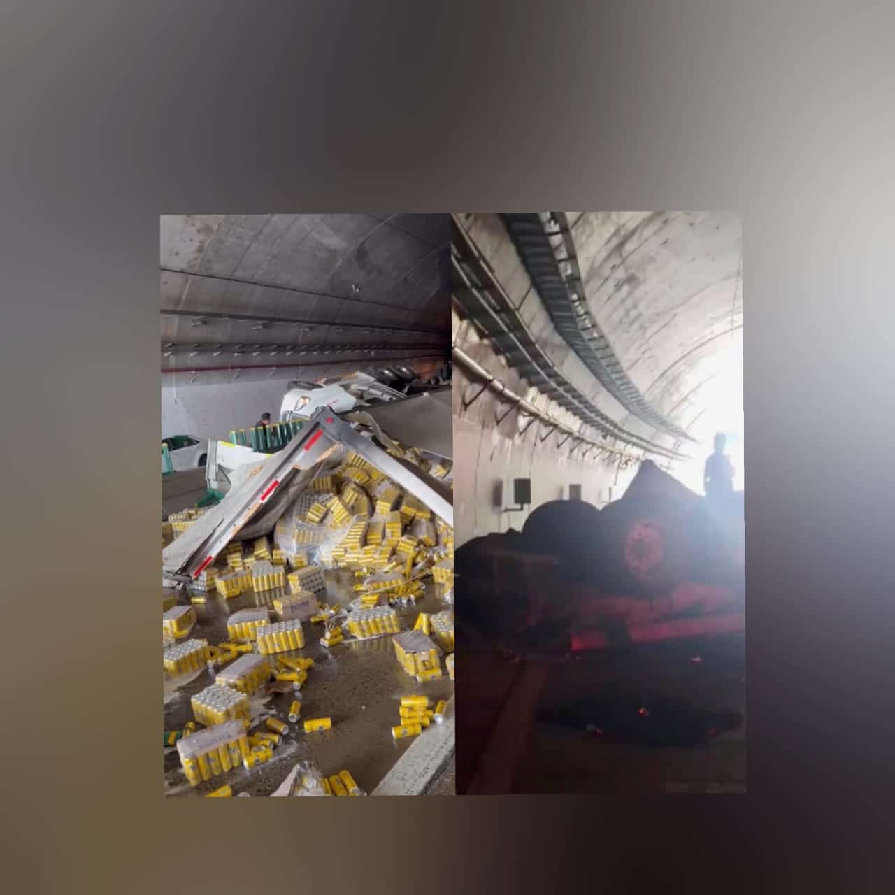 Reabren circulación, tras volcadura de trailer cargado de cerveza por la Mazatlán durango.