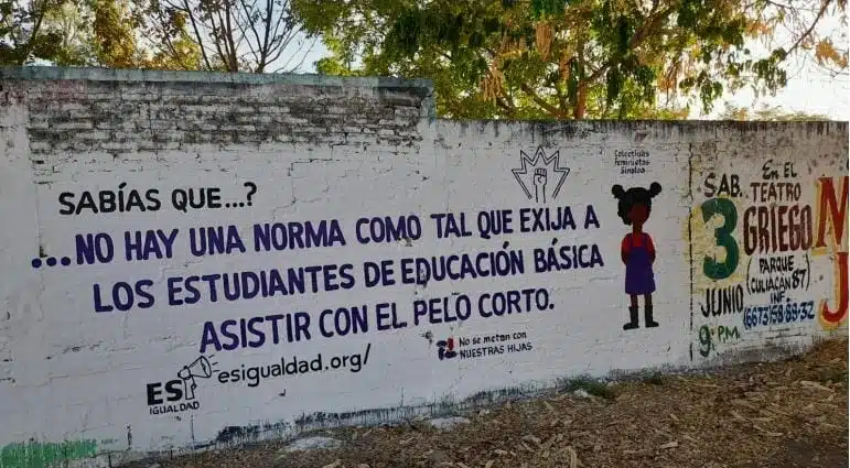 Pared mural promueve igualdad de género y derechos humanos en Culiacán