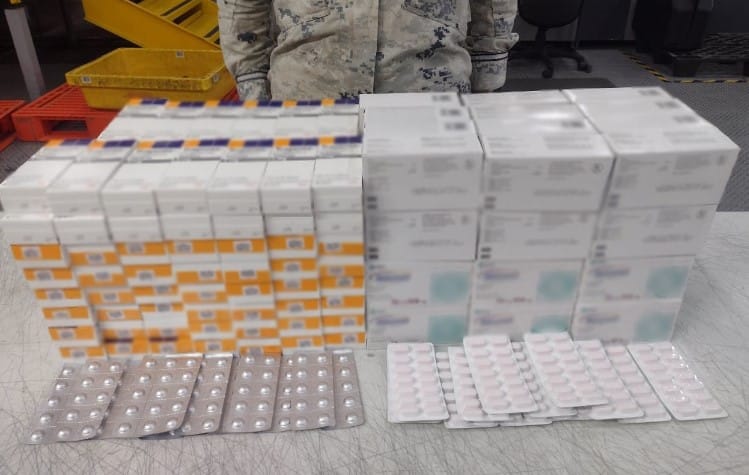 Pastillas decomisadas Guardia Nacional