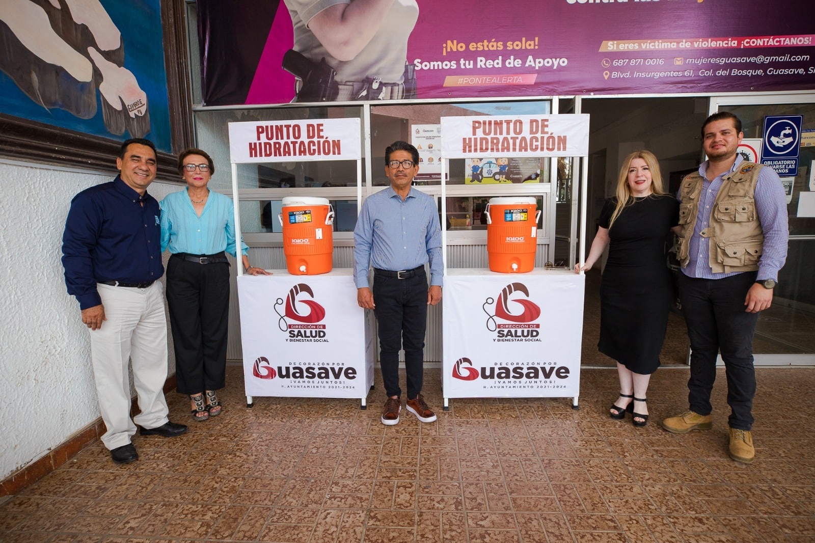 Punto de hidratación en Guasave