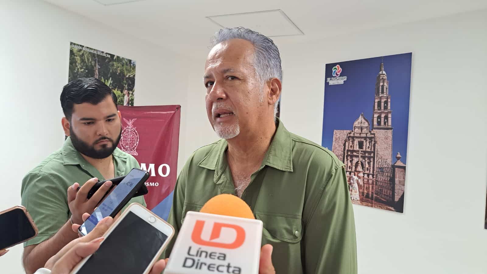 Presidente Municipal de Concordia Raúl Díaz Bernal con medios de comunicación