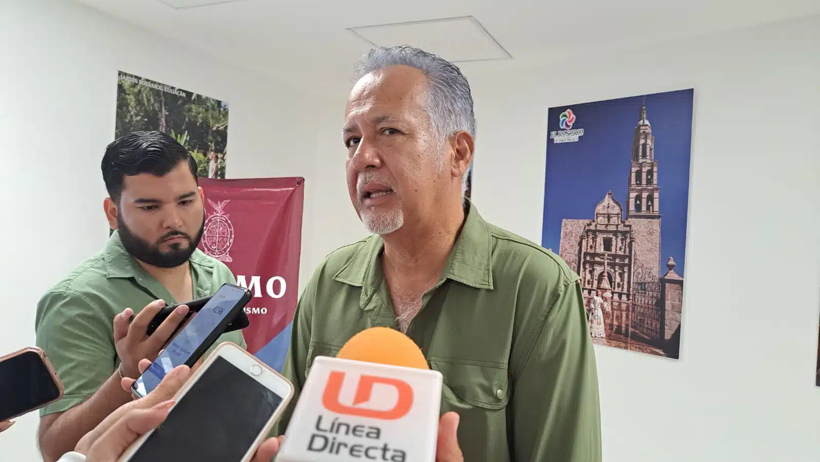 Presidente Municipal de Concordia Raúl Díaz Bernal con medios de comunicación