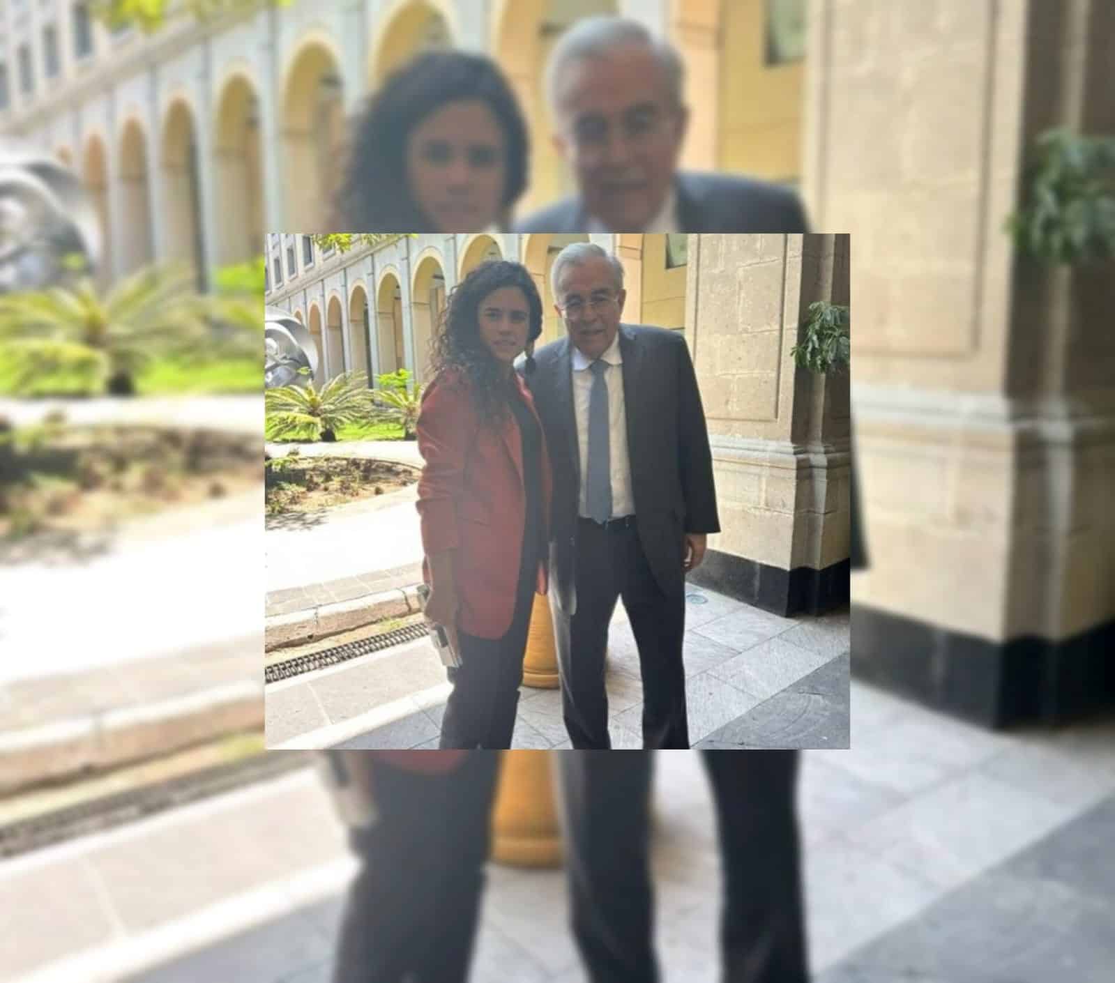 Rubén Rocha con Luisa María Alcalde