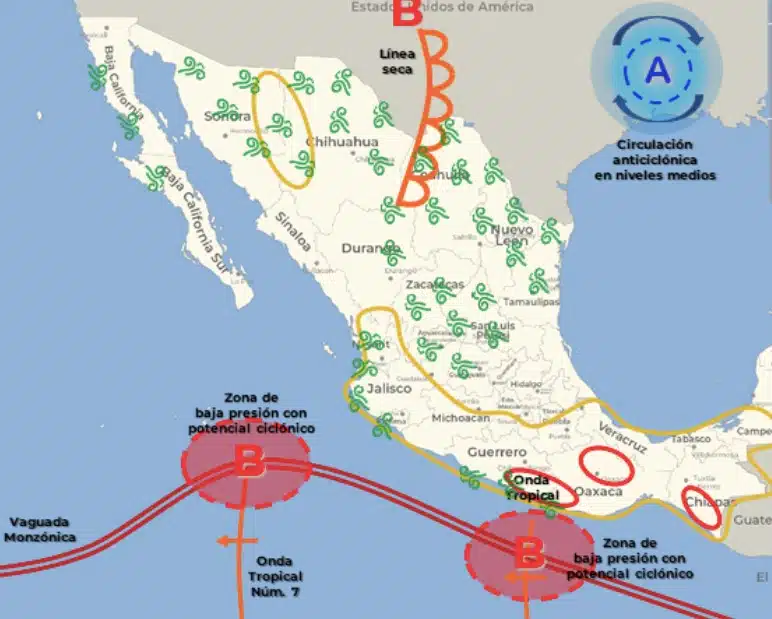 Dos sistemas tropicales se mantienen en vigilancia en el Océano Pacífico