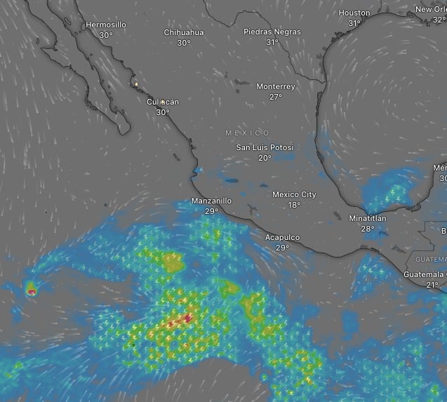 Dos sistemas tropicales se mantienen en vigilancia en el Océano Pacífico