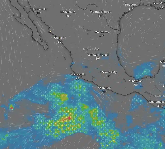 Dos sistemas tropicales se mantienen en vigilancia en el Océano Pacífico