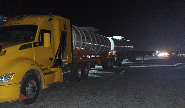 Tractocamión con huachicol