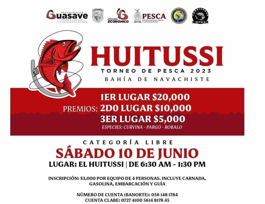 ¡Vámonos de pesca! Torneo de Pesca El Huitussi llega a Guasave