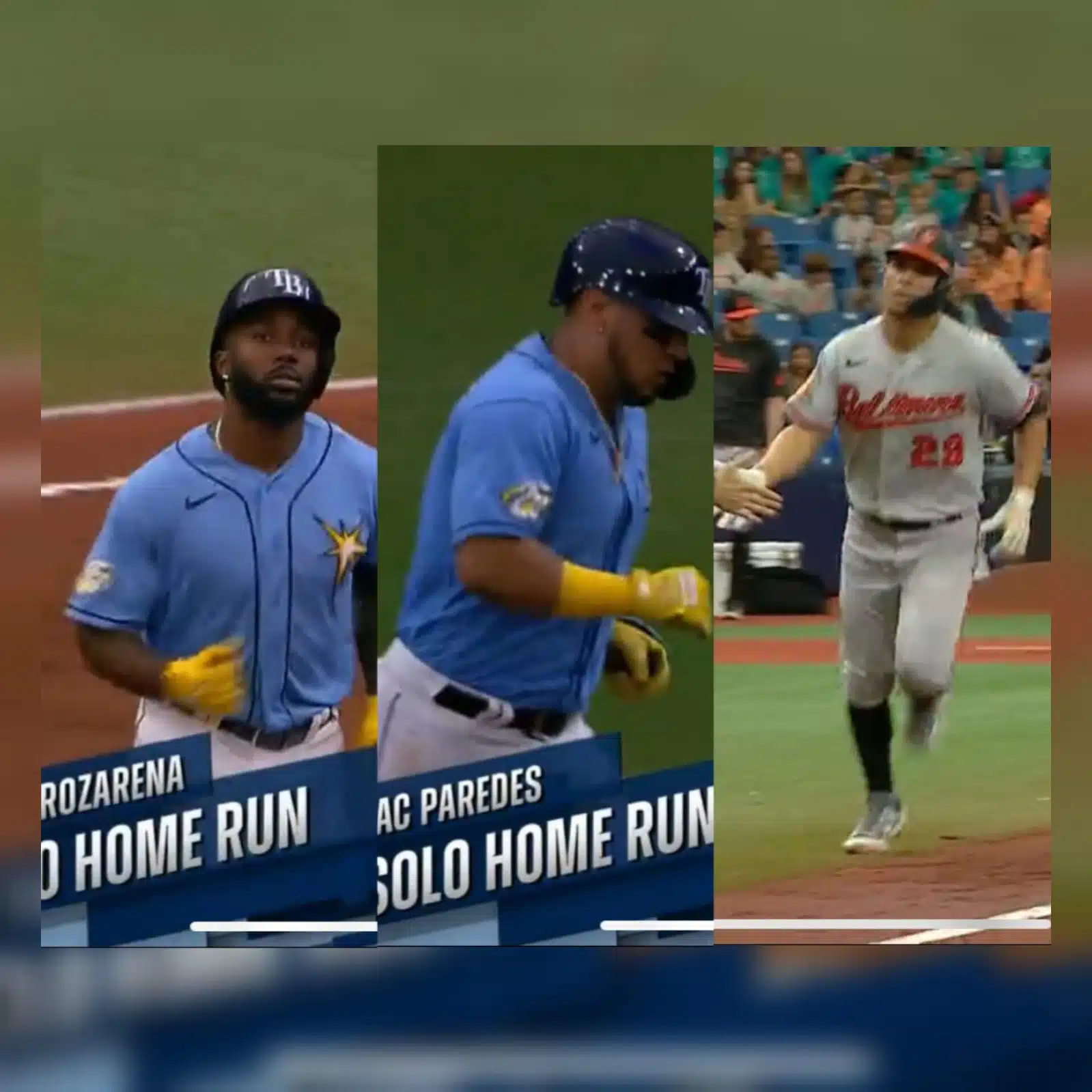 VIDEO: ¿Qué acaban de hacer? Randy Arozarena, Isaac Paredes y Ramón Urías dan HR en el mismo juego