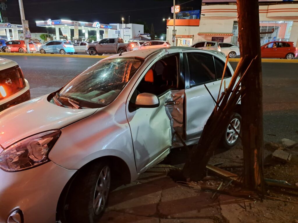 Accidente de auto en Culiacán
