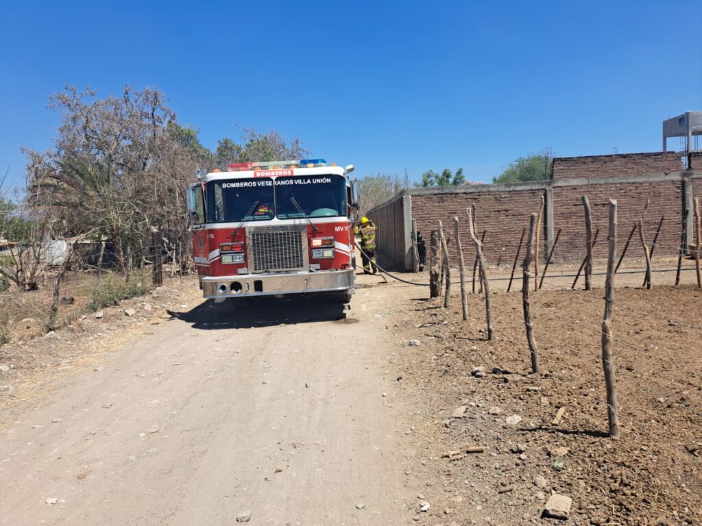 Incendio en rancho de Mazatlán