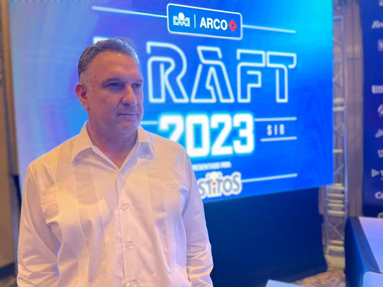 Carlos Manrique, directivo de la Liga ARCO Mexicana del Pacífico en el Draft 2023