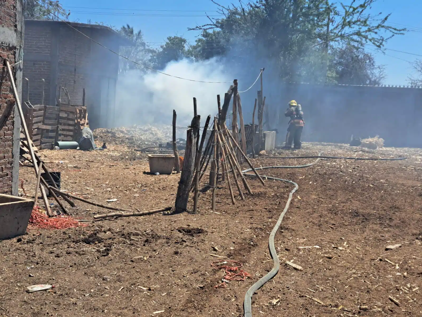 Incendio en rancho de Mazatlán