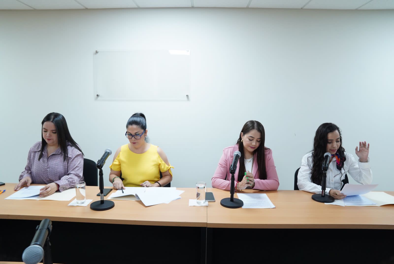 Diputadas integrantes de la Comisión Permanente de la Juventud y el Deporte.