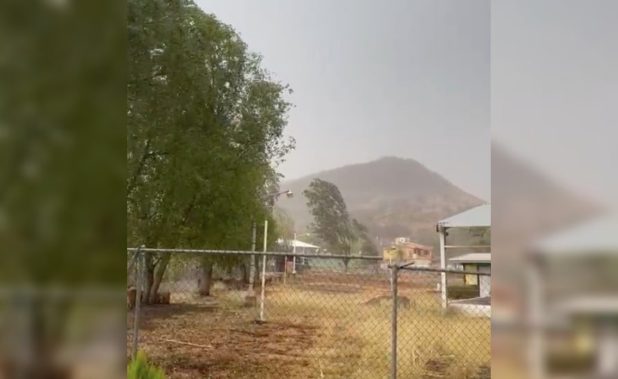 ¡Se vino el agua! Cae la primera de la temporada en la sierra de Sinaloa