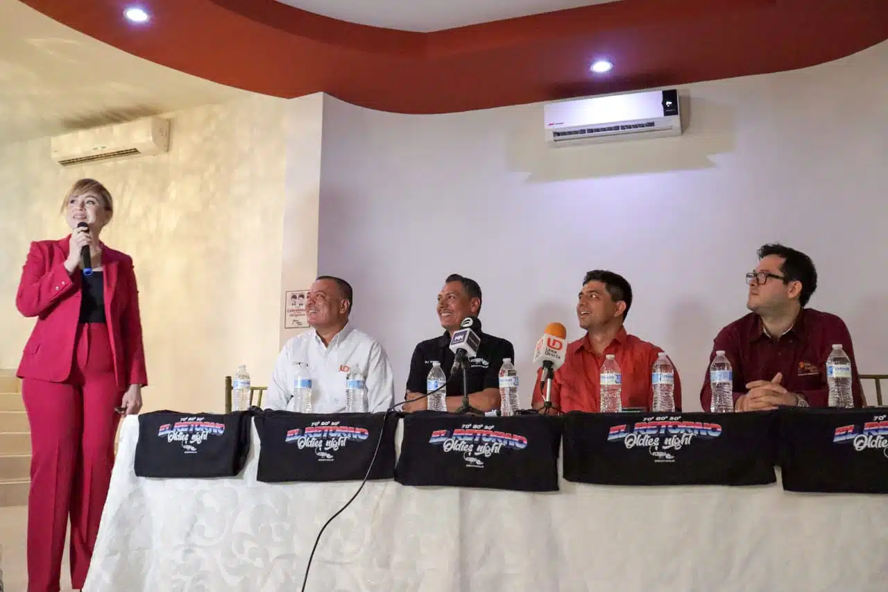 Conferencia de prensa donde anunciaron el evento El Retorno Oldies Night Scorpion’s Discotheque en Los Mochis