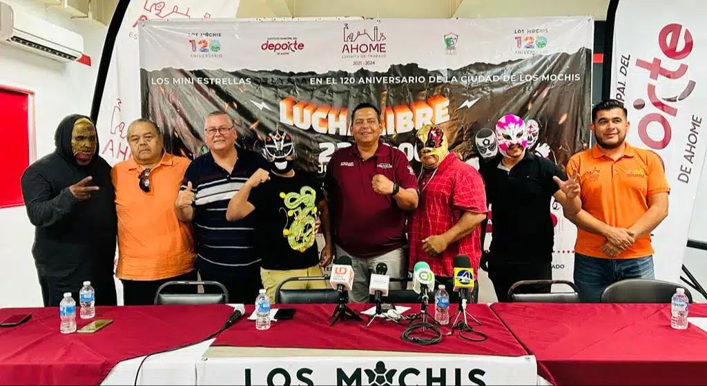 Invitan a la lucha libre profesional en el marco de los festejos del 120 aniversario de Los Mochis