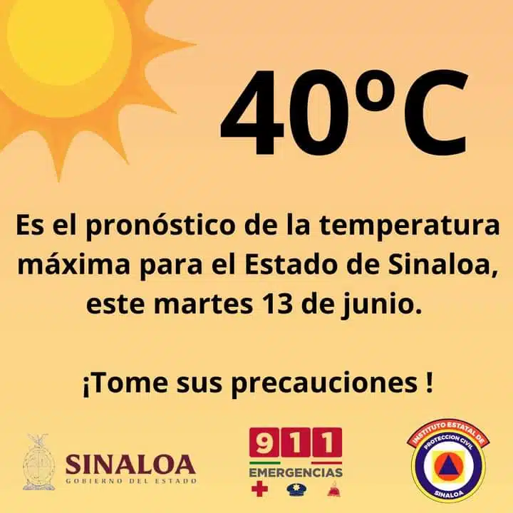 Aumento de temperaturas y proximidad de lluvias.