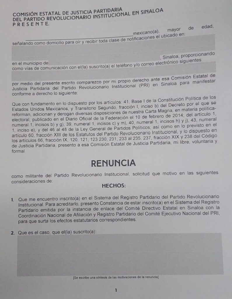 renuncias presentadas en el PRI Sinaloa (2)