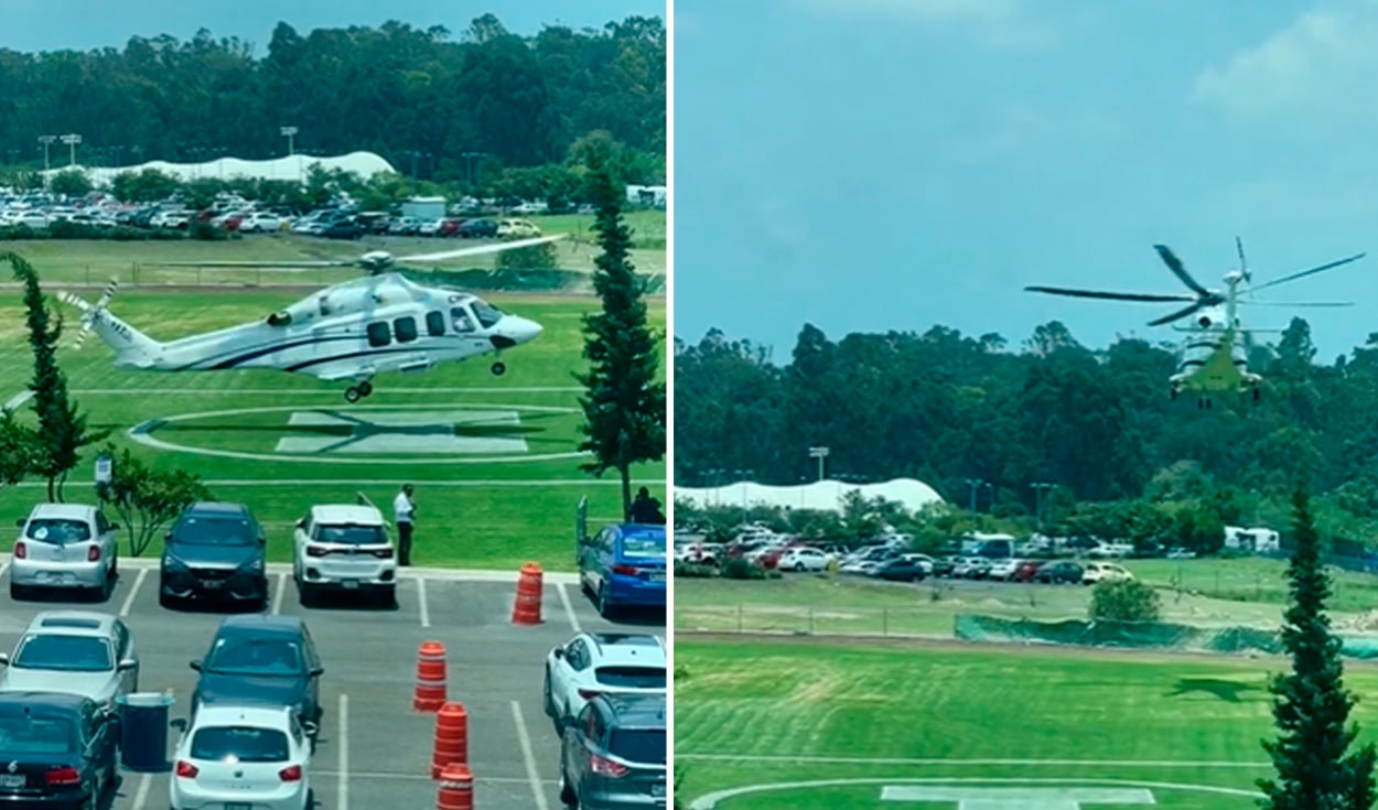 ¡Sencillito! Alumno llega a la universidad en su helicóptero