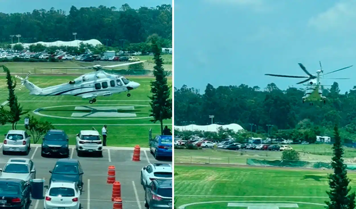 ¡Sencillito! Alumno llega a la universidad en su helicóptero