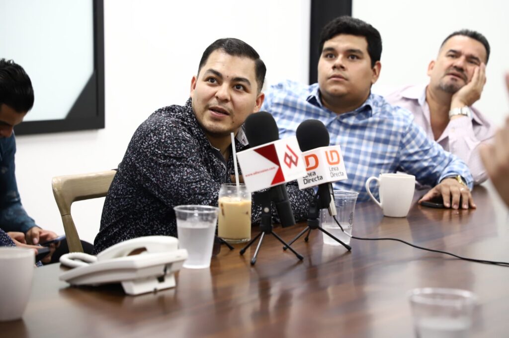 David Arellano en rueda de prensa en Culiacán