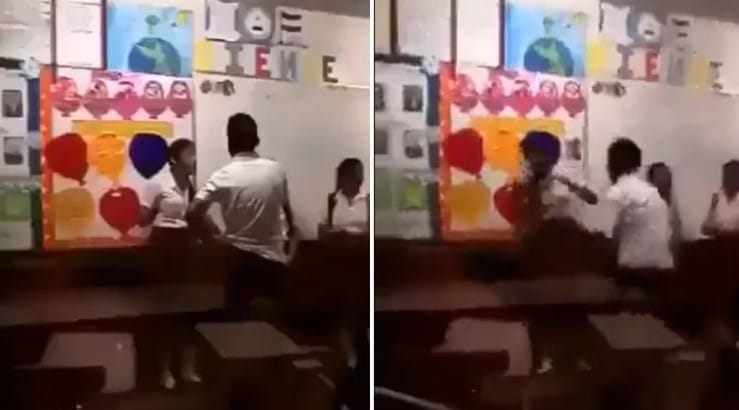 Joven golpea a su novia en colegio de Guanajuato