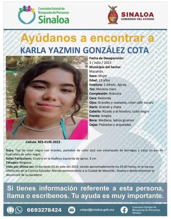 Búsqueda de Karla Yazmín
