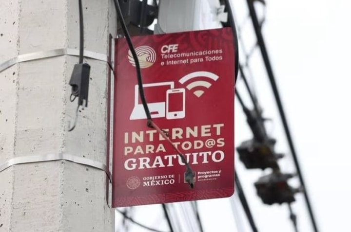 Anuncio de CFE sobre internet gratis