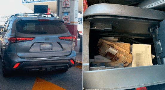 Camioneta con 600 mil peso en efectivo