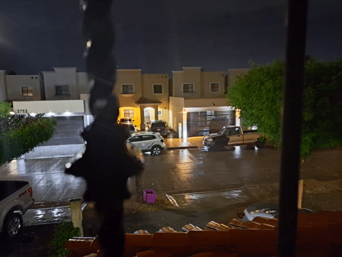 Las lluvias iniciaron antes de las 3:00 de la mañana y se mantuvieron por el lapso de una hora