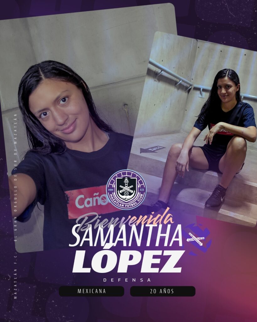 Club Mazatlán FC le da la bienvenida a Samantha López en redes sociales