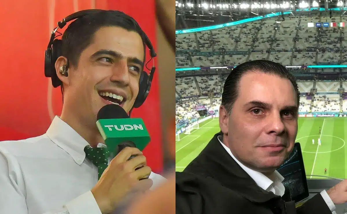 Andres Vaca comentarista de TUDN y Christian Martinoli de TV Azteca