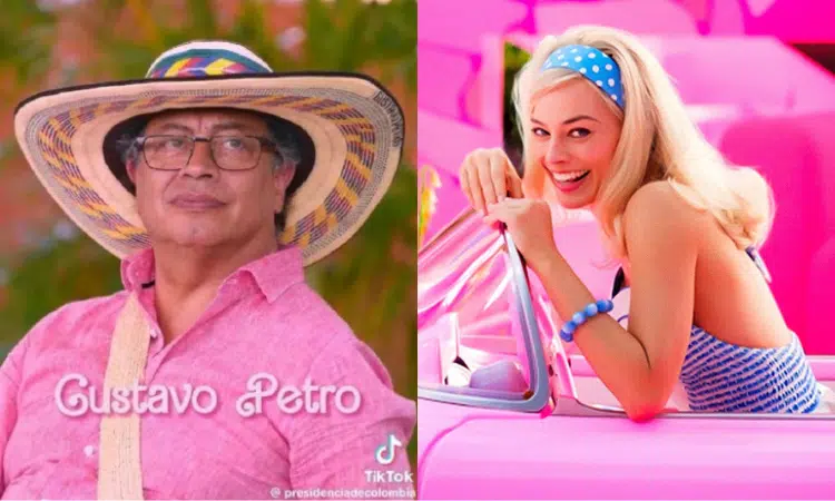 Presidente de Colombia se une a la fiebre Barbie