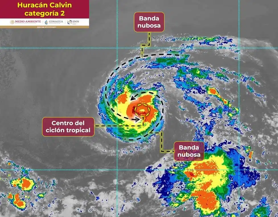 Huracán Calvin en el océano Pacífico