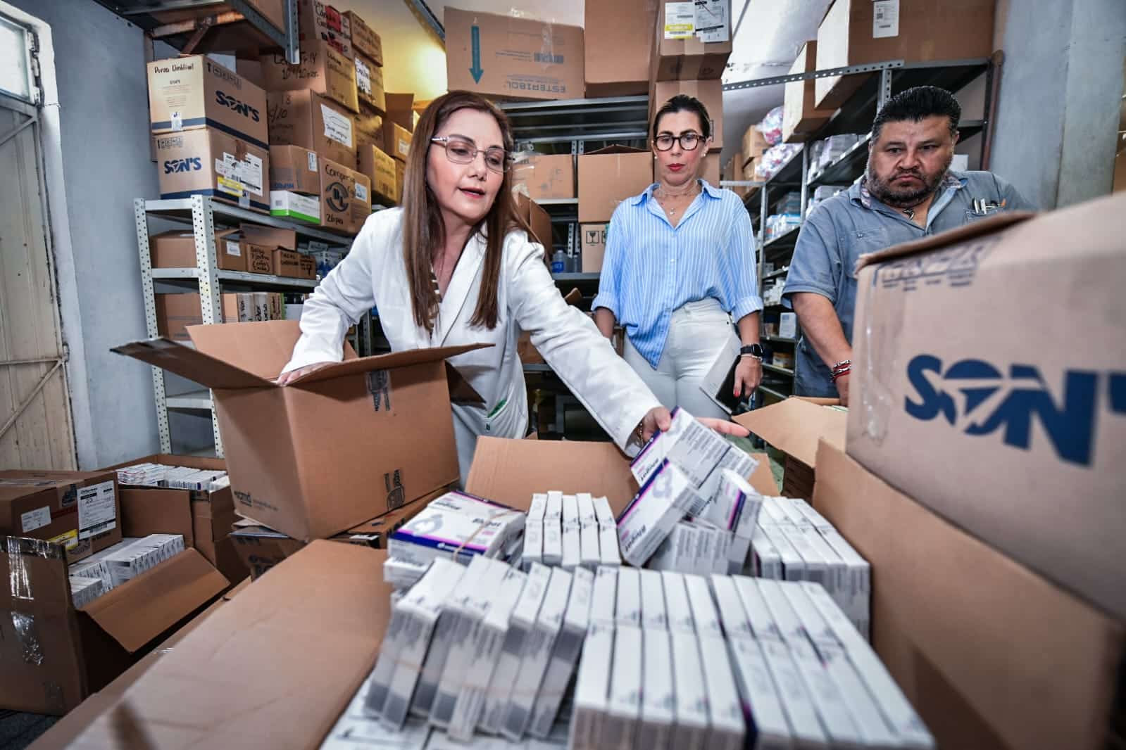 Medicamentos que llegaron al hospital Margarita Maza de Juárez